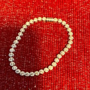 Sterling silver/cz tennis bracelet…New